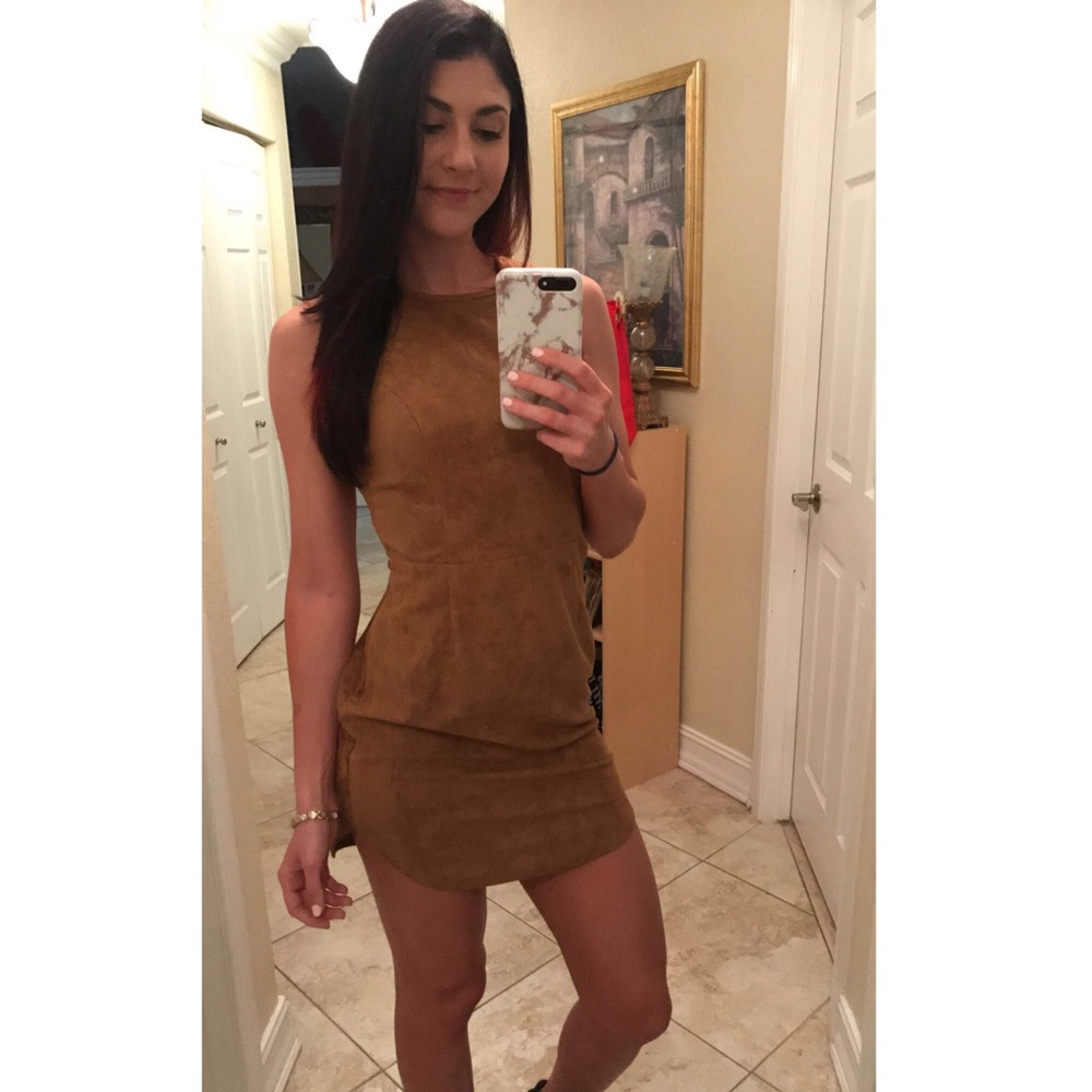 Suede Tan Dress